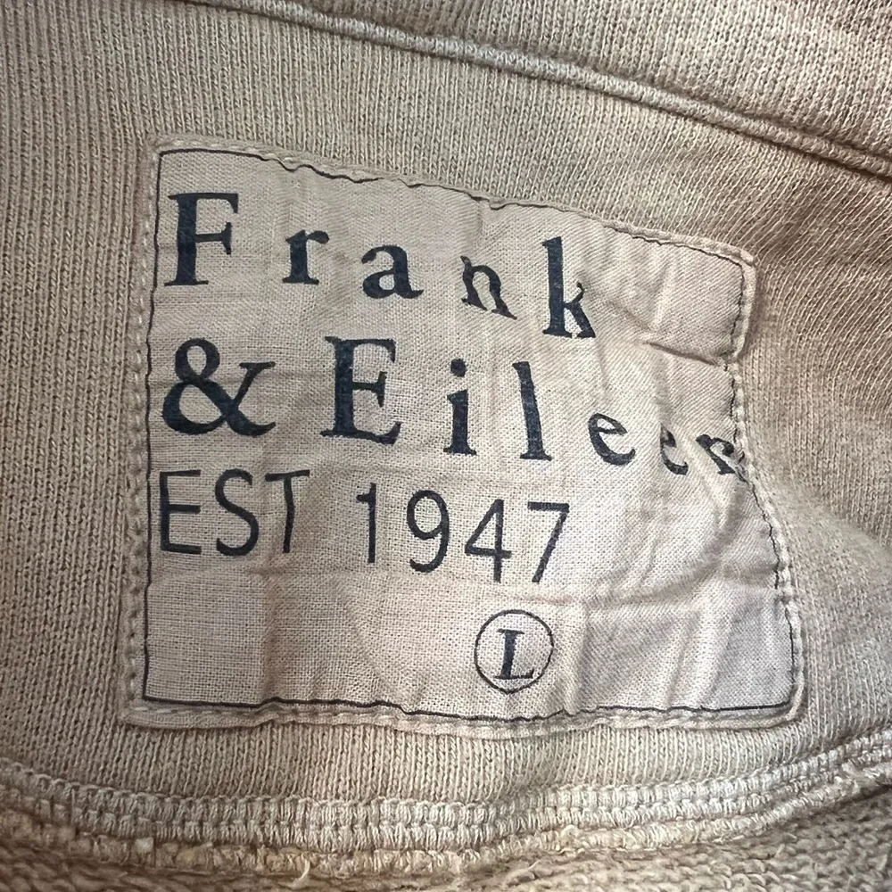 Frank & Eileen $398 Belfast Trench Coat Large Brown Triple Fleece FALL - Picture 8 of 8